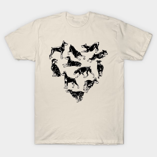 Doberman's Heart T-Shirt by kbilltv